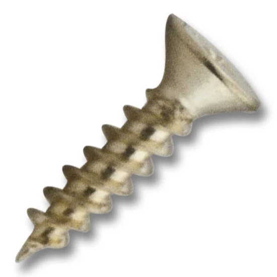 #4 Flat Head Coarse Thread #1 Phillips Drive Polished Brass, Multiples of 100