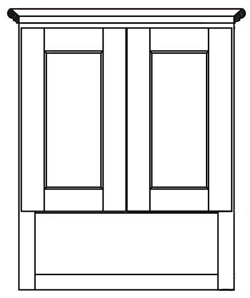 Vanity Bath Valet 21 W X 27-3/8 H X 7-7/8 D – Arcadia White by Horning