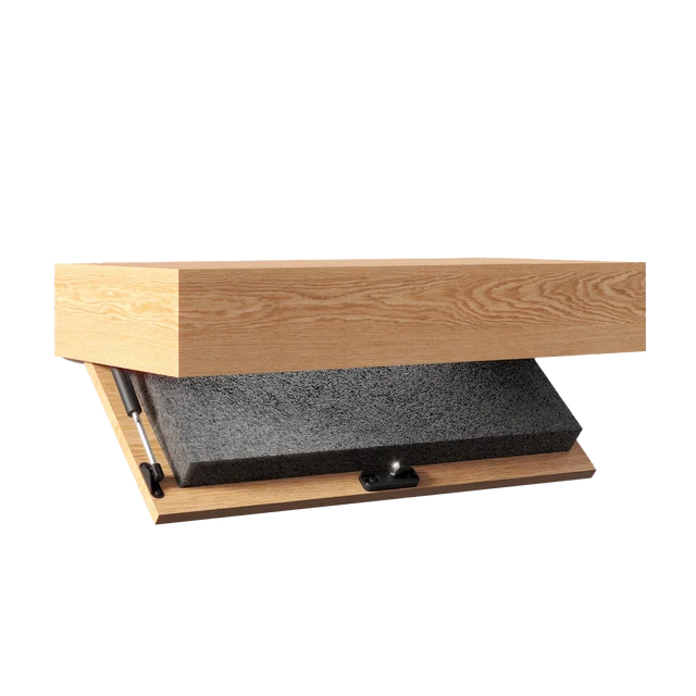 Hide-A-Shelf, Red oak