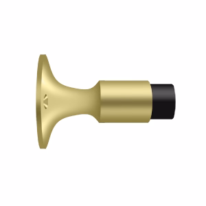 Deltana Wall Mount Bumper, Polished Brass