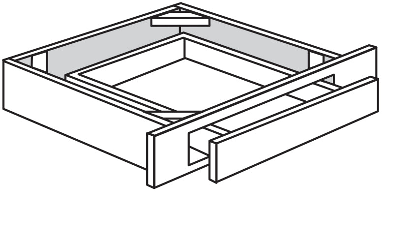 Knee Drawer 36 W X 7 H X 21 D (trimable to 30″) – Timeless Shaker by TA Cabinetry