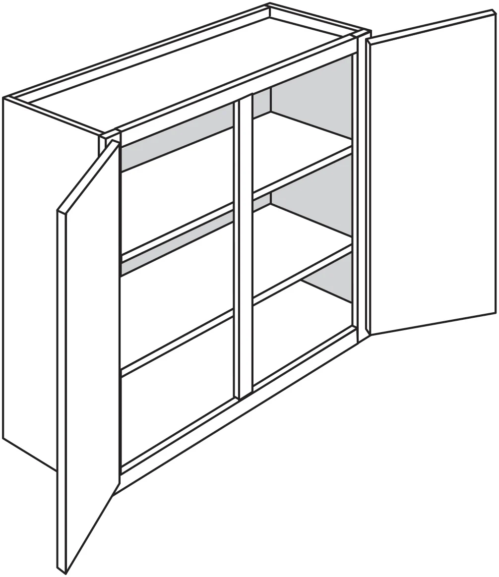 Wall Cabinet 42 W X 30 H X 12 D – Denali Stain by Legend