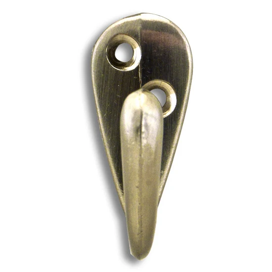 Coat Hook Zinc Die Cast Polished Brass 1-3/4″ Projection