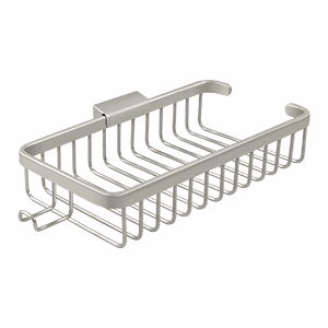 Deltana 10″ Rectangular Wire Basket With Hook Satin Nickel 10″ Length
