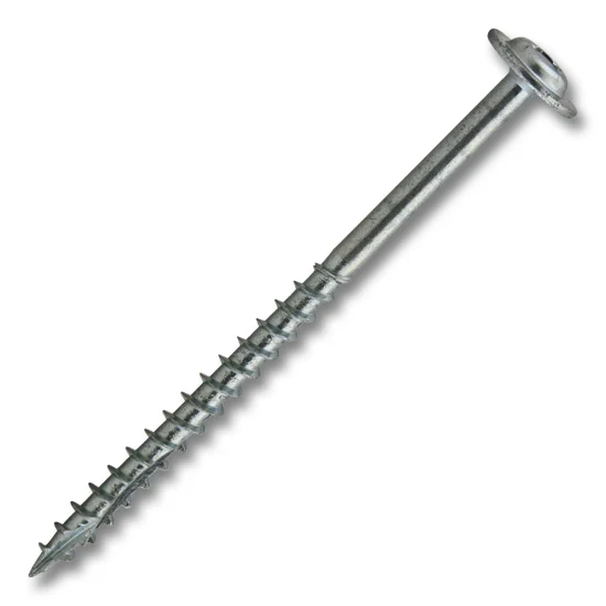 #10 Screw Round Washer Square/Phillips Combo Double Auger Coarse Thread 3" Zinc, Multiples of 100