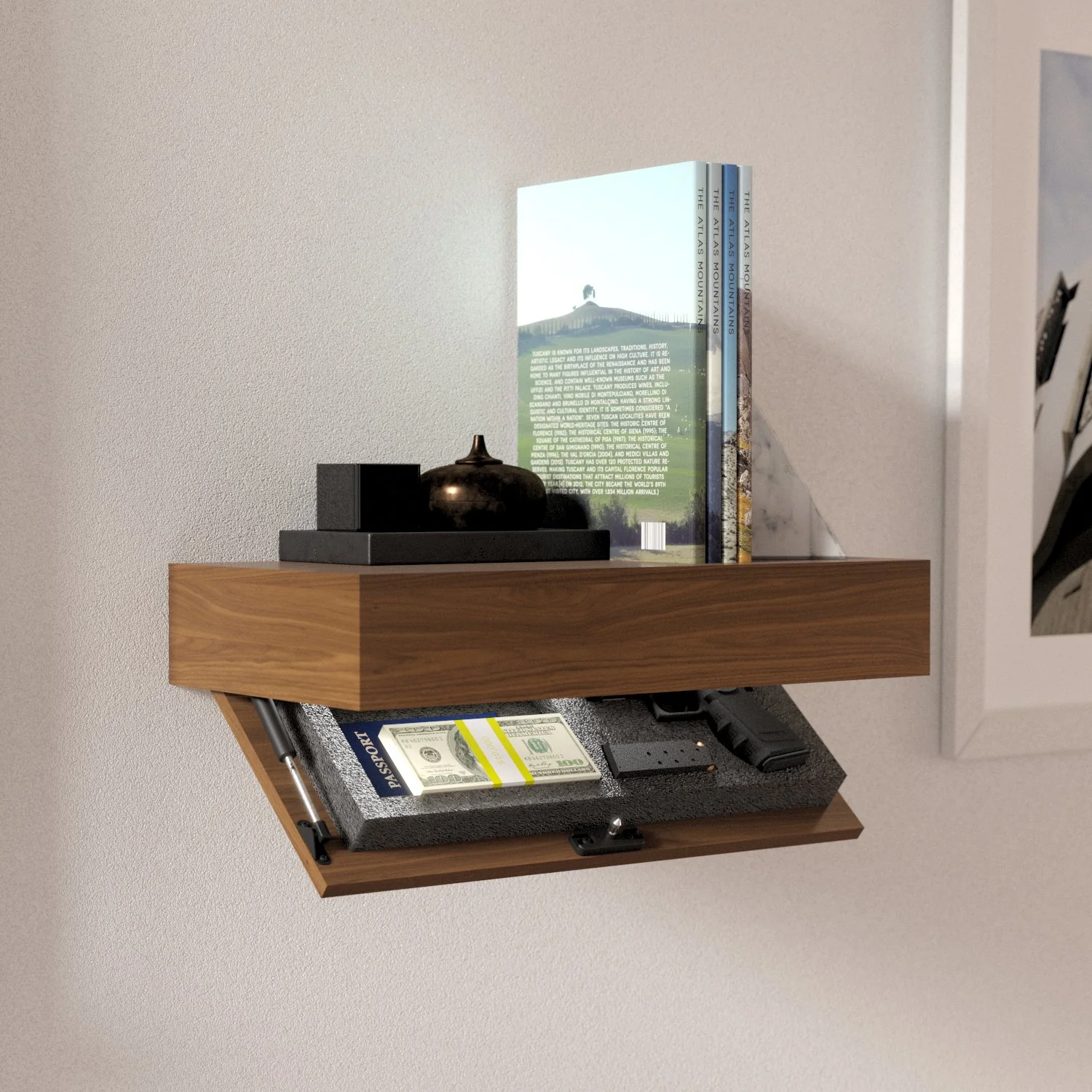 Hide-A-Shelf, Walnut