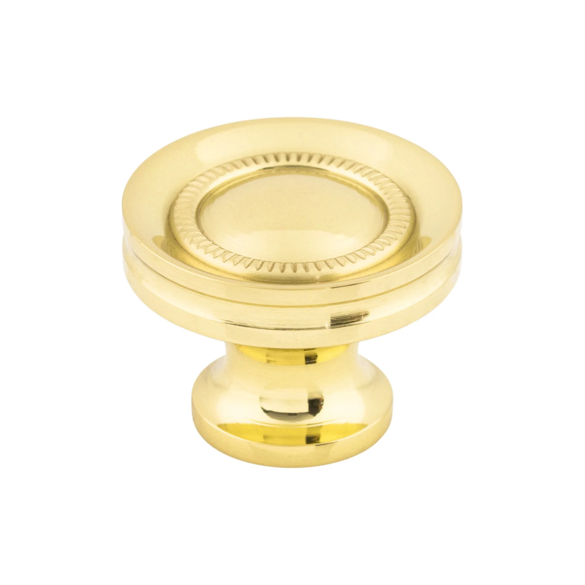 Top Knobs Somerset Knob Polished Brass 1-1/4″ Diameter Button Faced Style