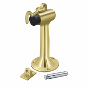 Deltana Floor Mount 6″ Bumper With Hook Eye Heavy Duty, Polished Brass, 6″