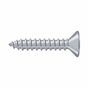 Deltana #10 Solid Brass Wood Screw, Brushed Chrome