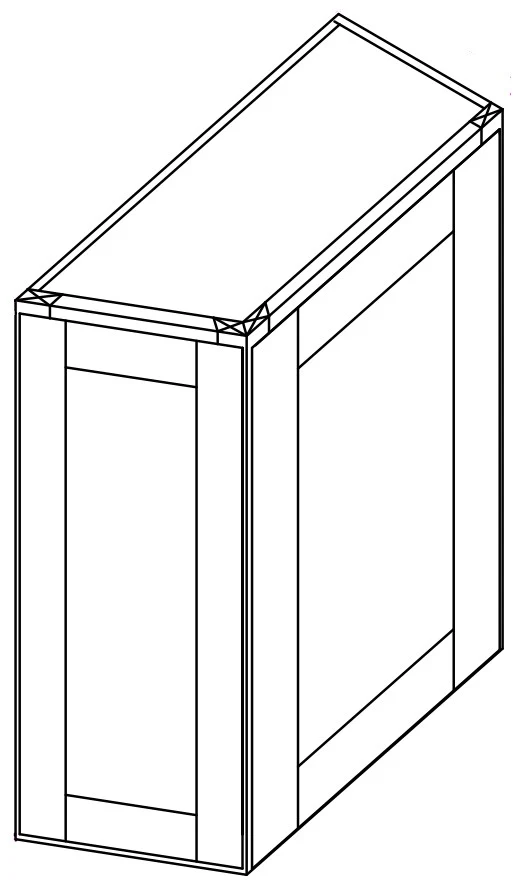 Wall Angle 24 W X 42 H X 12 D – Frontier Shaker by Horning