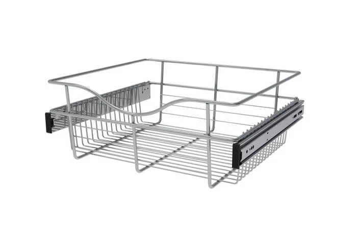 Rev-a-shelf Pull-Out Closet Baskets 18″ Wide Chrome Wire 16″ Depth 7″ Height