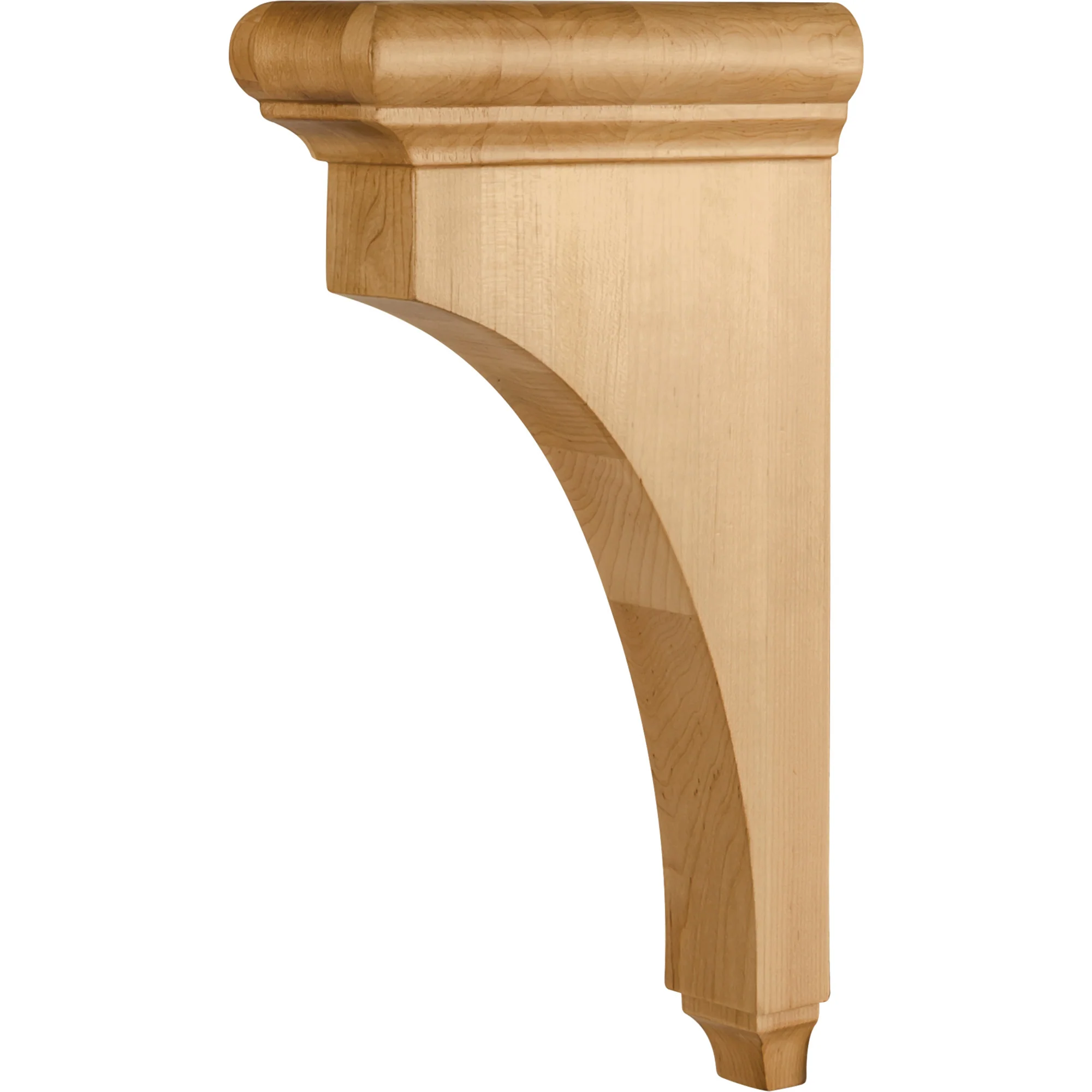 Hardware Resources Bullnose Cap Corbel Rubberwood 14″ Length
