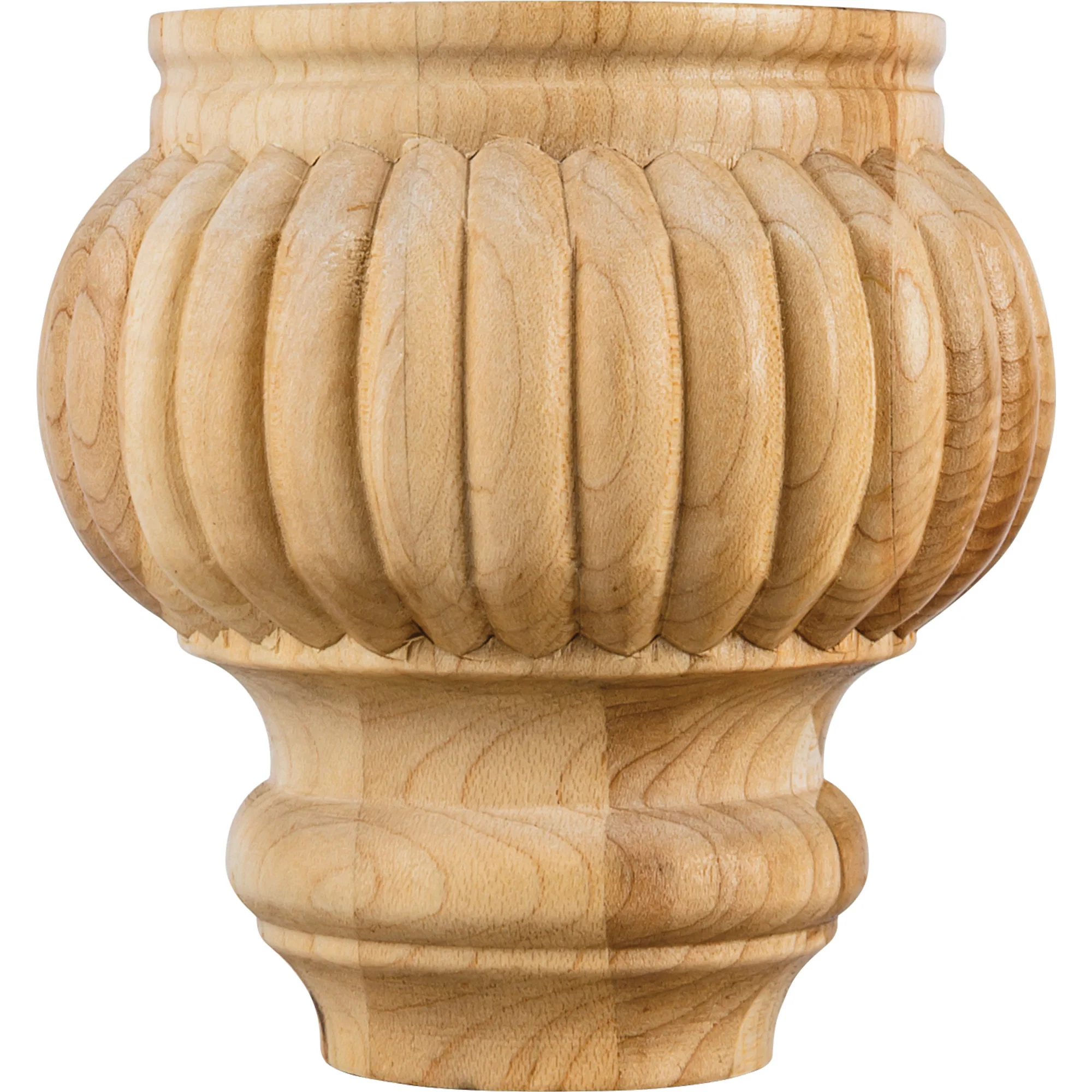 Hardware Resources Reed Bun Foot Rubberwood 4-1/2″ Length