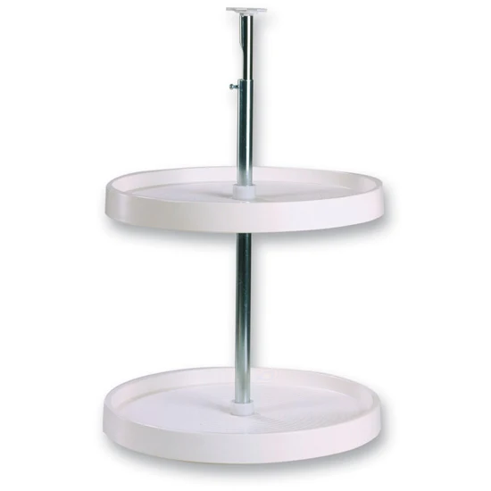 KV Full Round Polymer Lazy Susan White 32″ Width 2 Shelves