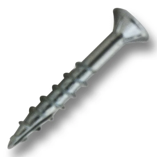 #8 Screw Flat Head #2 Square Coarse Thread Type 17 1-1/4" Length Zinc, Multiples of 100