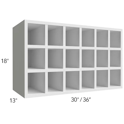 Wine Rack w/18 cubes 30 W X 18 H X 12 D – Catalina by Fabuwood