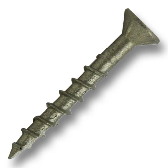 #8 Flat Head Screw With Nibs #2 Square Coarse Double Auger Type 17 Point