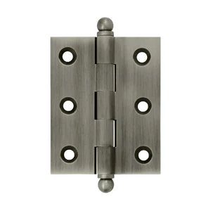 Deltana 2-1/2″ x 2″ Hinge With Ball Tips, Antique Nickel
