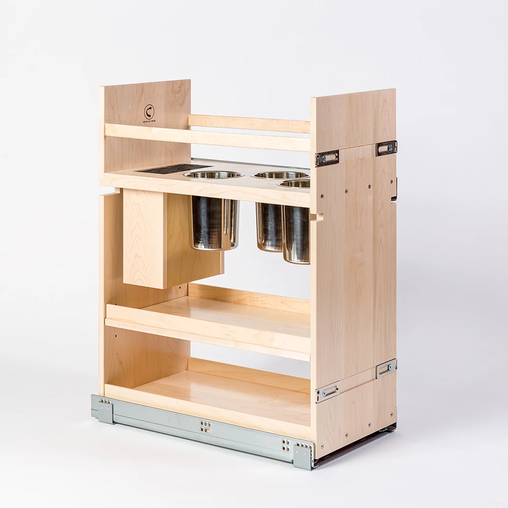 Century Components Signature Pullout Canister Organizer With Knife Block 11-7/8″ Width