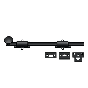 Deltana Surface Bolt Heavy Duty, Black, 12″