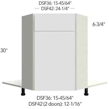Corner Sink Front 36 W X 34-1/2 H X 24 D – Illume Tuscany by Fabuwood