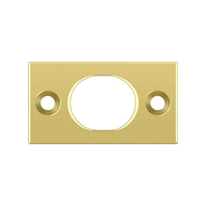 Deltana Strike Plate For Flush Bolt, Polished Brass, 6″