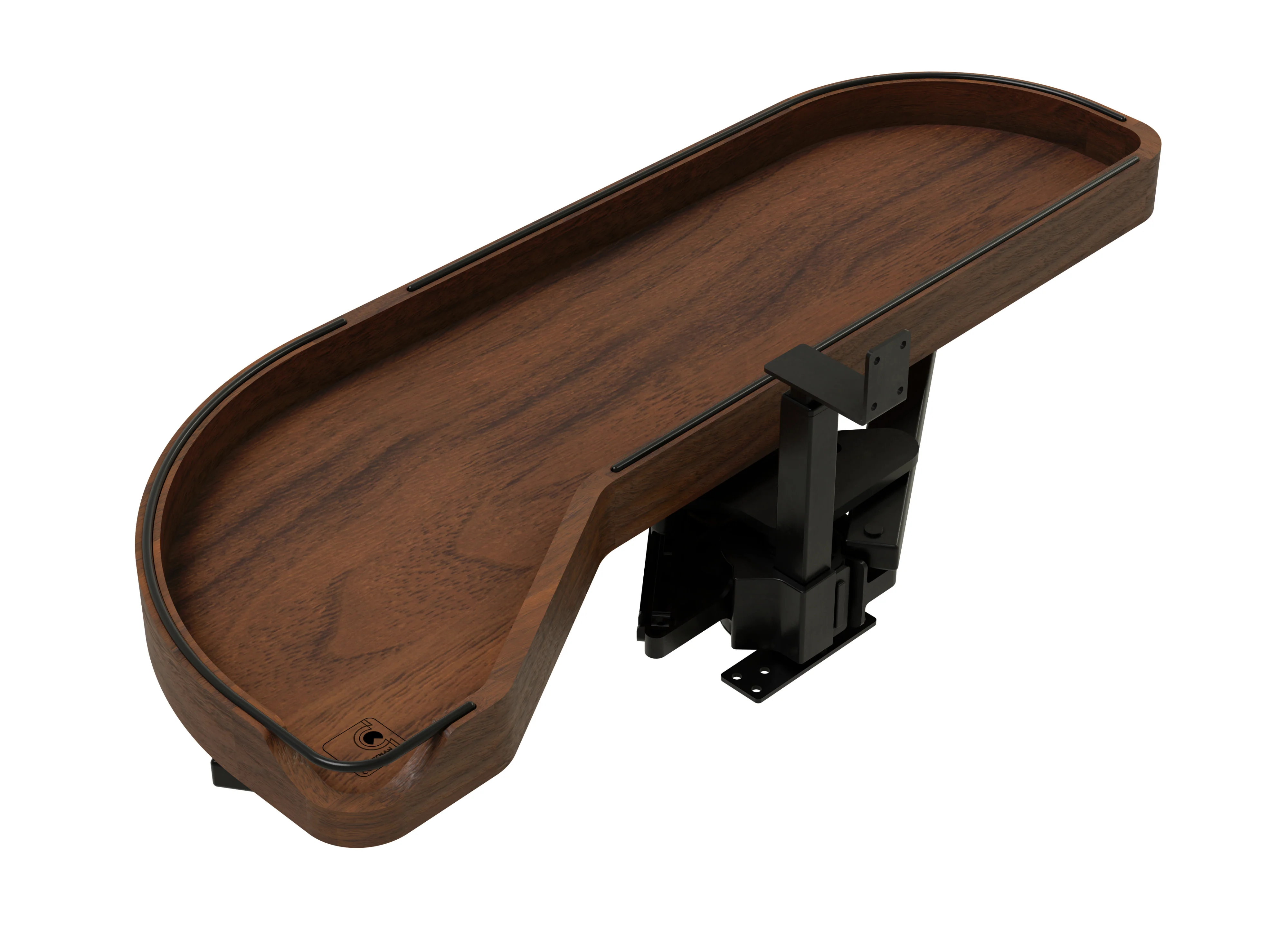 Craftsman Collection Solid Walnut Single-Tier Girasolo With Soft-Close