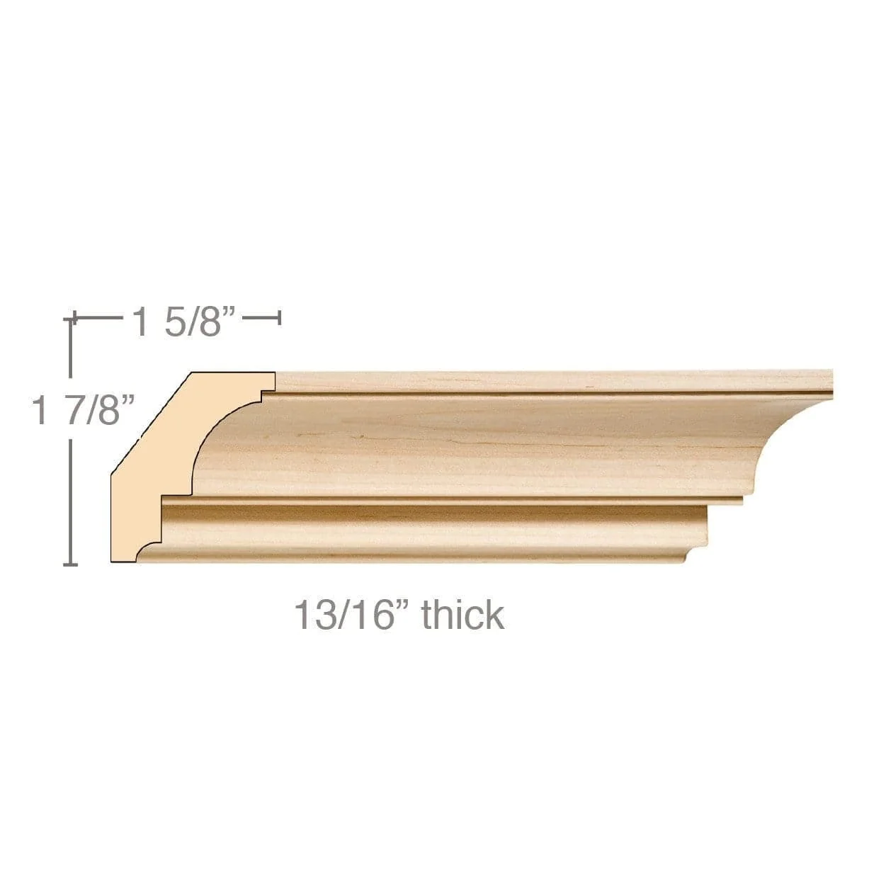 MLD5616 Clipped Corner, R1 7/8"