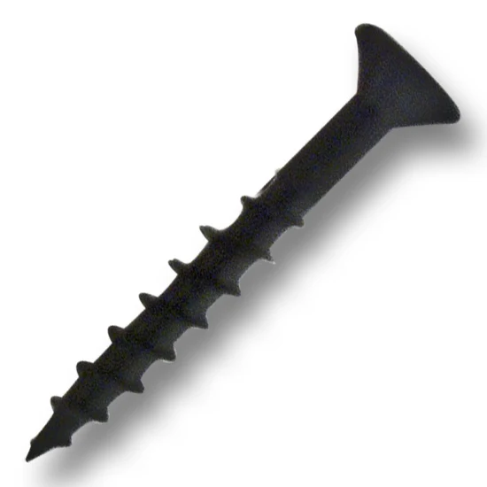 #8 Screw Flat Head #2 Square Coarse Thread Type 17 1-1/4″ Length Black, Multiples of 100