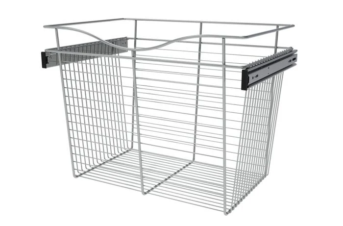 Rev-a-shelf Pull-Out Closet Baskets 24″ Wide Chrome Wire 16″ Depth 18″ Height