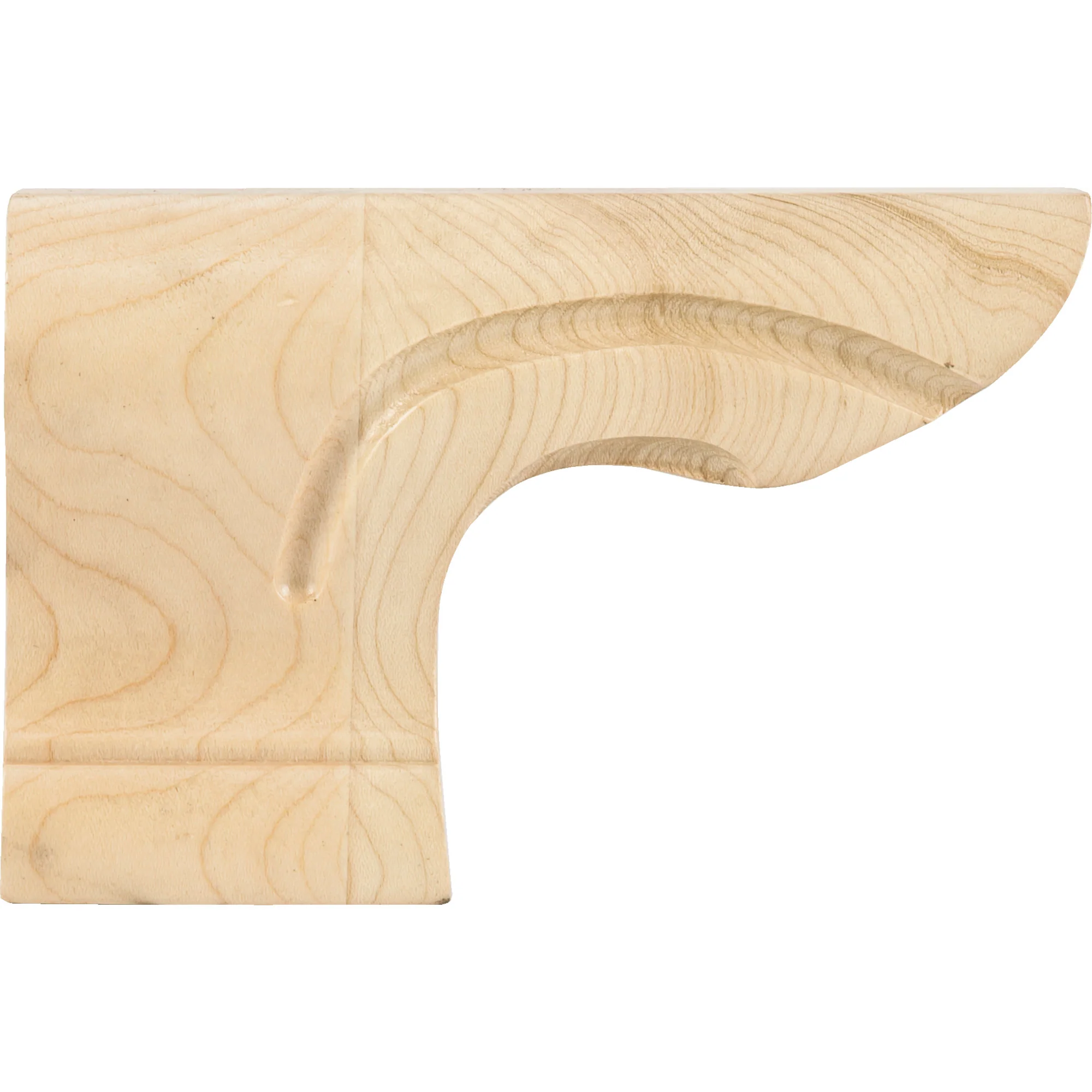 Hardware Resources Left Rounded Pedestal Foot Maple 6″ Length