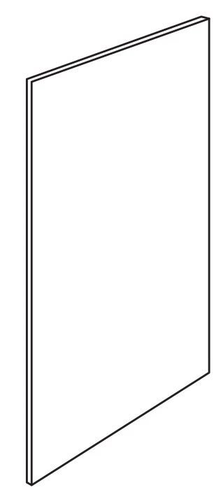 Base End Panel 34-1/2 H X 24 D X 3/4 Th – Rainier Paint by Legend