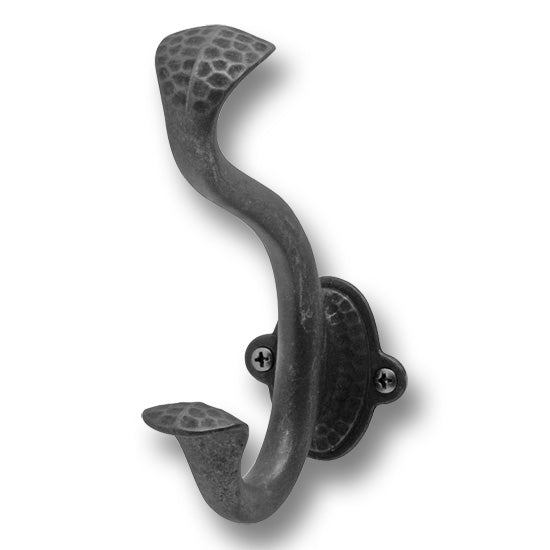 Hickory Hardware Hook Zinc Black Iron 1-3/8″ Center to Center