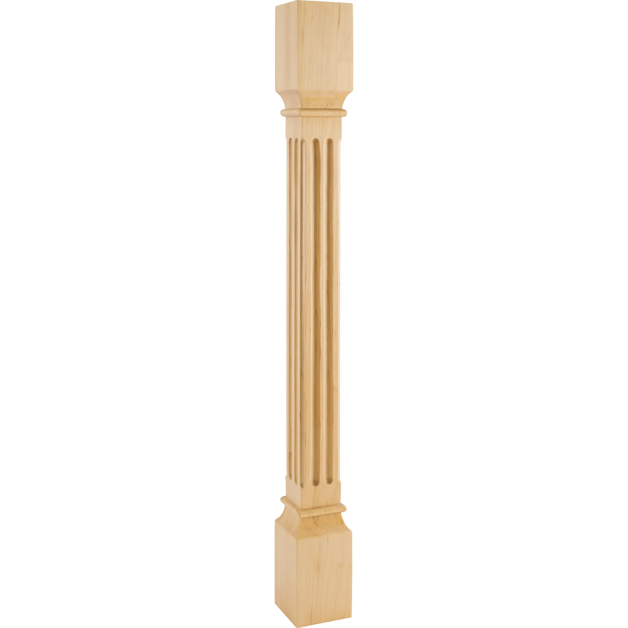 Hardware Resources Fluted Square Post Cherry 35-1/2″ Length 3-1/2″ Width