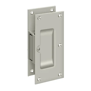 Deltana Decorative Pocket Lock Solid Brass 6″ Passage Door, Brushed Nickel, 6″