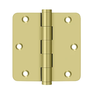Deltana 3-1/2″ x 3-1/2″ Hinges Polished Brass 1/4″ Radius