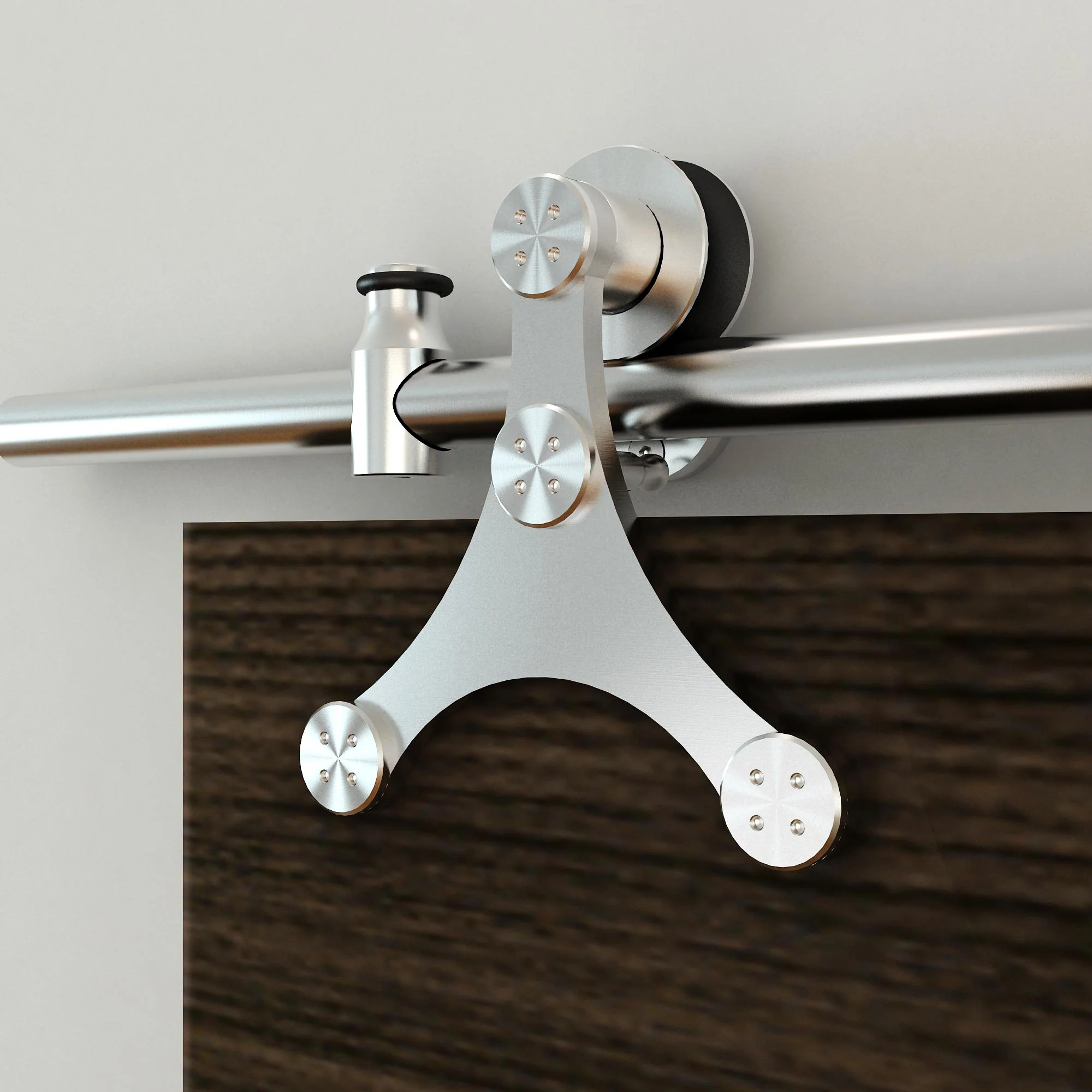 Stainless Steel Collection Strap Triangle Rolling Door Hardware Kit