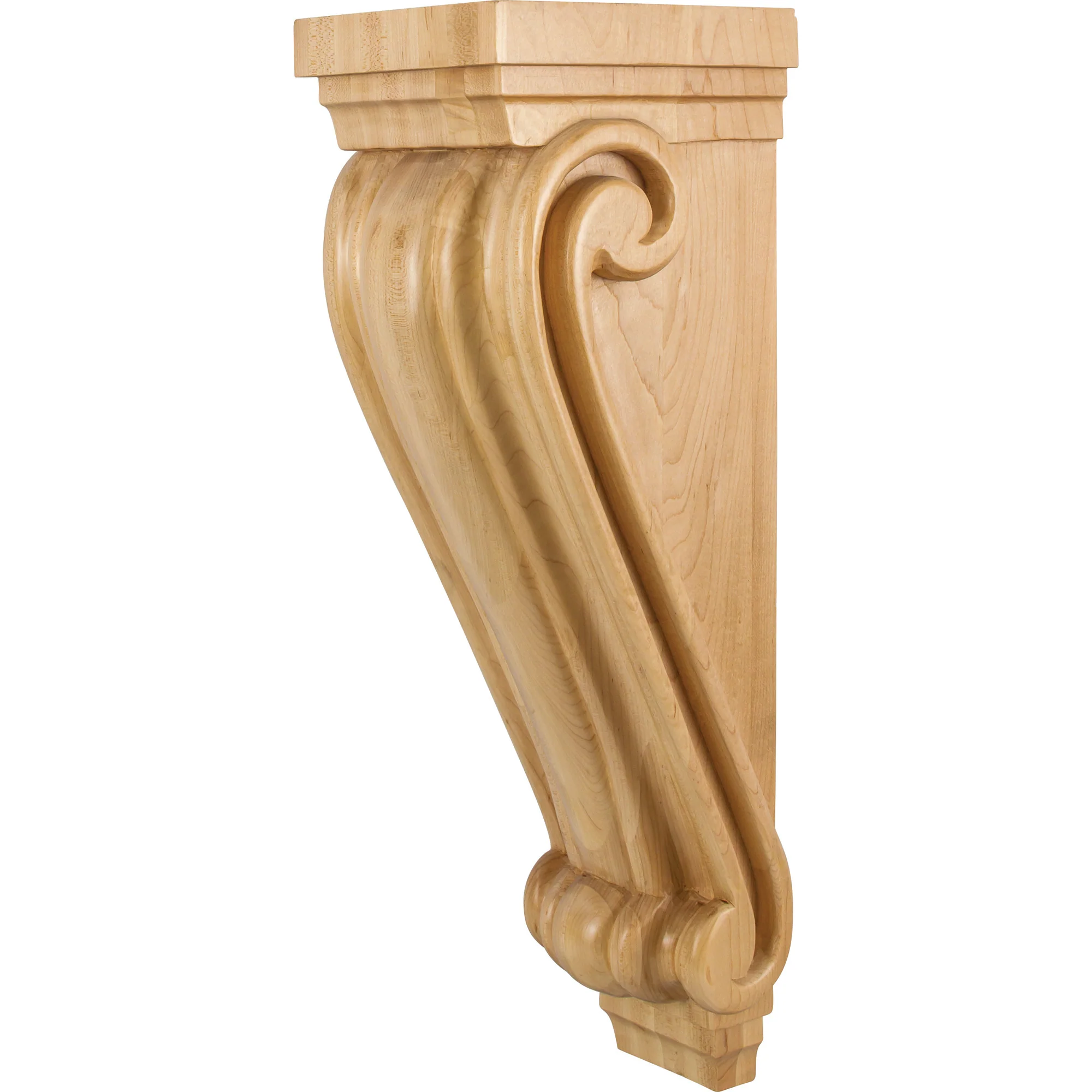 Hardware Resources Scrolled Corbel Rubberwood 22″ Length 6-3/4″ Width