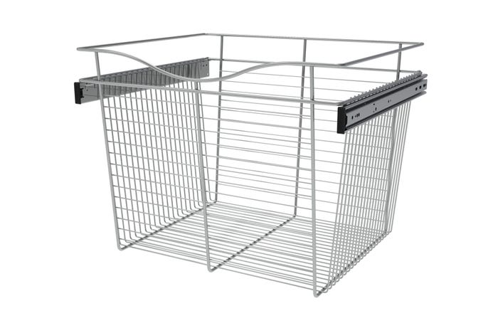 Rev-a-shelf Pull-Out Closet Baskets 24″ Wide Chrome Wire 20″ Depth 18″ Height