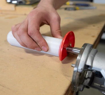 Little Lipper Delrin Guide, Mounts To Router To Guide Flush Trim Bit