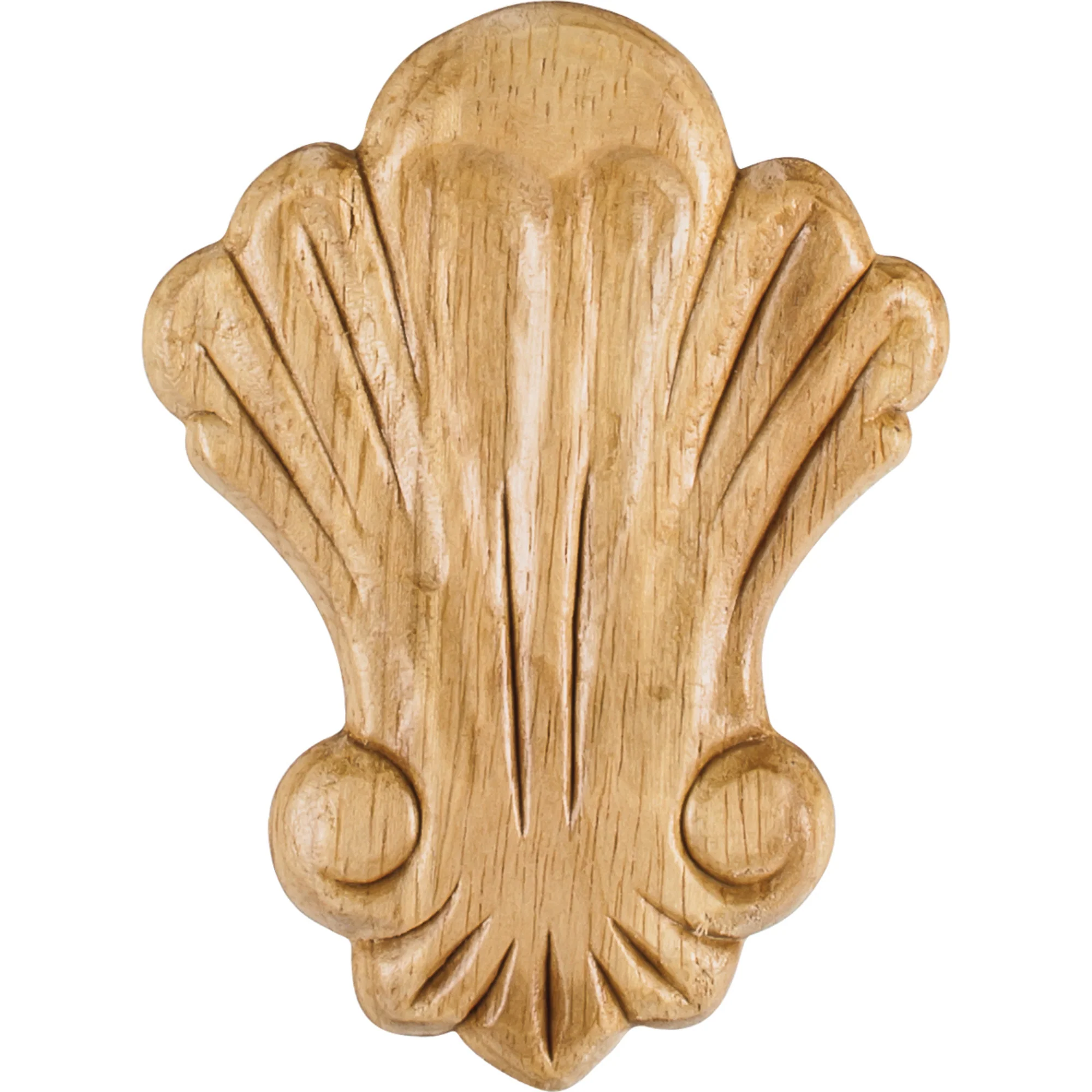 Hardware Resources Pressed Shell Applique Rubberwood 4-3/8″ Length