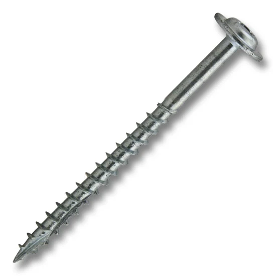 #10 Screw Round Washer #2 Combo Double Auger Coarse Thread 2-1/2" Long Zinc, Multiples of 100