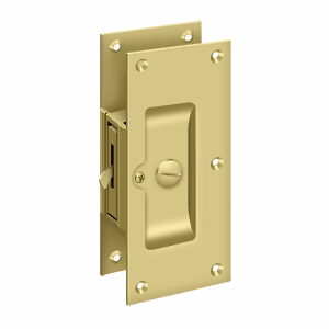 Deltana Decorative Pocket Lock 6″ Privacy Door, Polished Brass, 6″