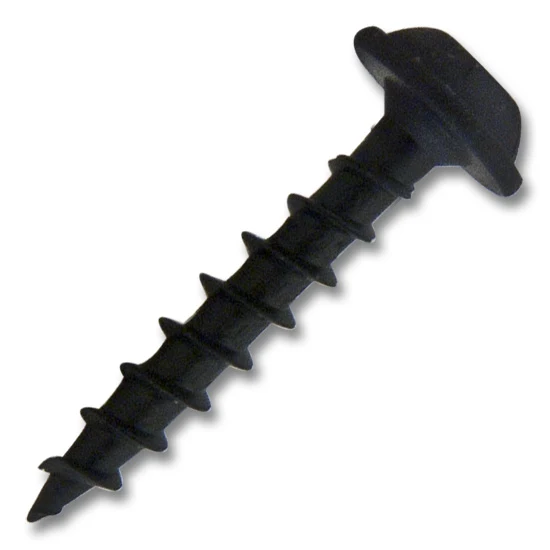#8 Screw Round Washer Head Square Drive Coarse Thread Type 17 Point 1″ Black, Multiples of 100