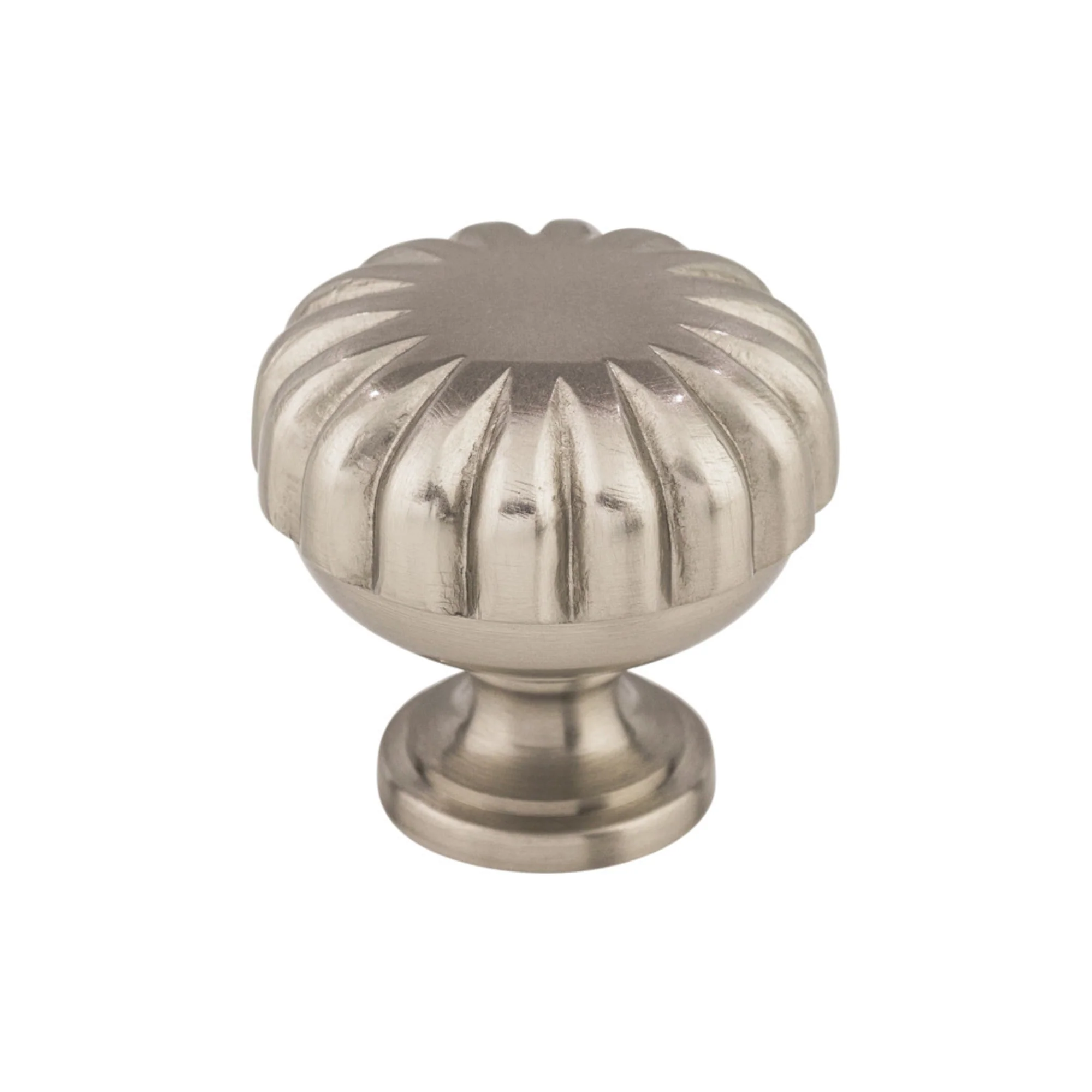 Top Knobs Asbury Knob Satin Nickel 1-1/4″ Diameter Melon Cut Style