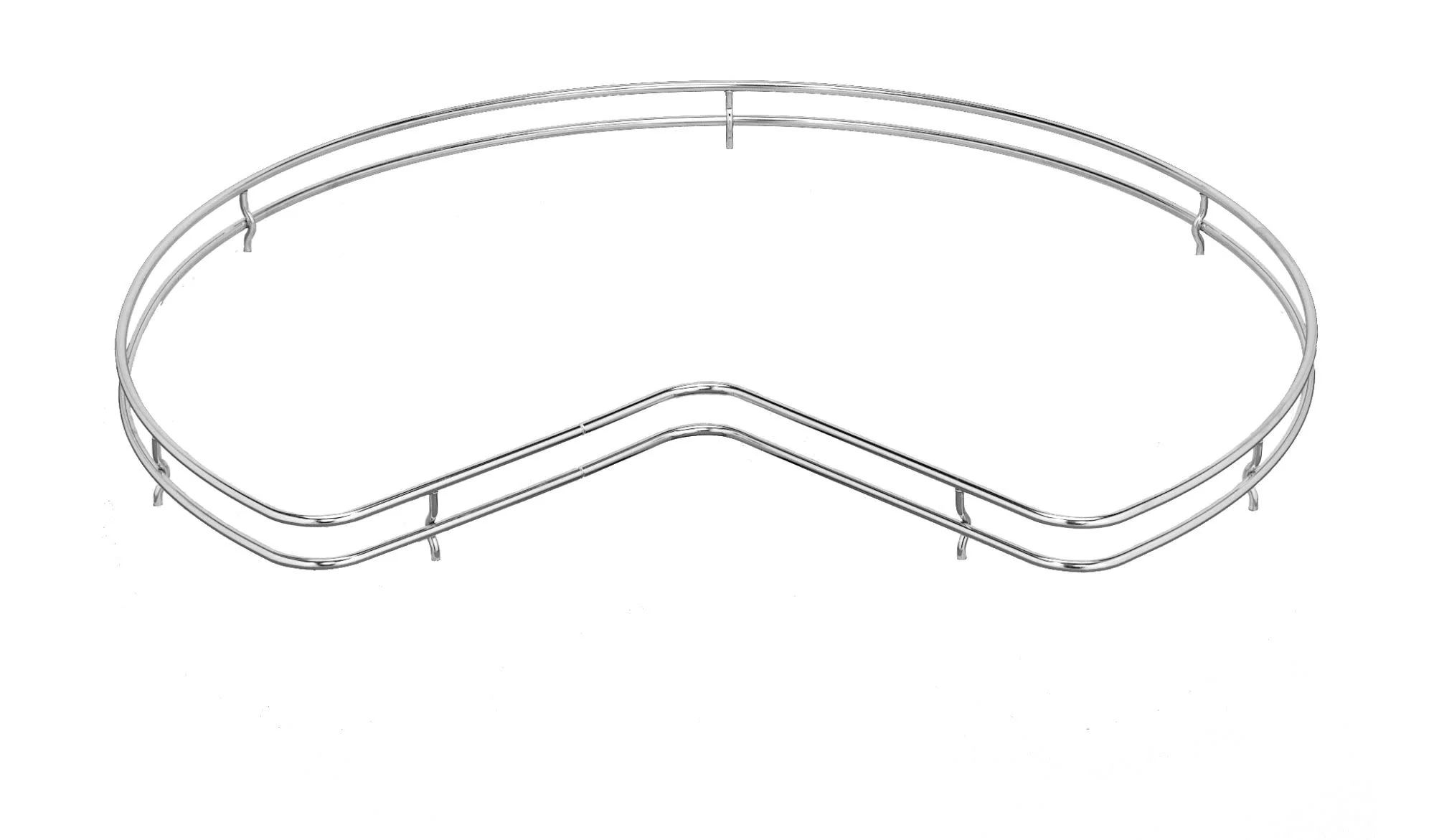 Rev-a-shelf Kidney Shape Lazy Susan Fence Chrome Wire, 32″