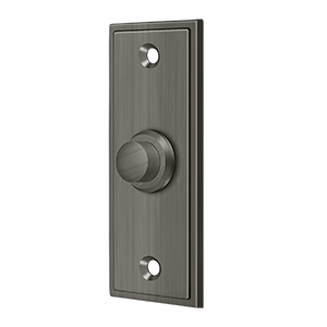 Deltana Bell Button Rectangular Dimensions 3-1/3″ x 1-1/3″ Antique Nickel Contemporary Style