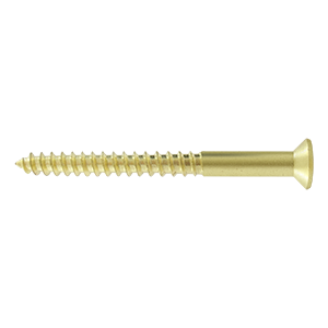 Deltana #12 Solid Brass Wood Screw 2-1/2" Length Polished Brass