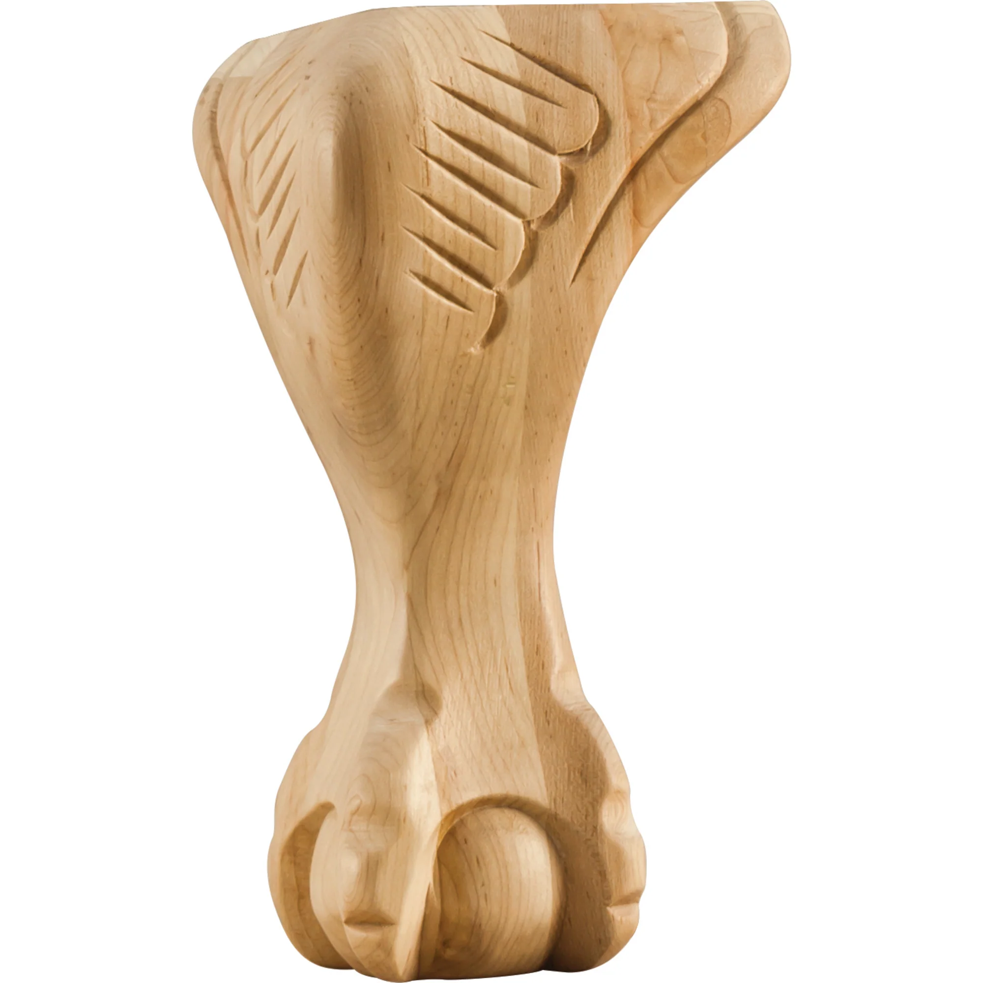 Hardware Resources Ball & Claw Leg Rubberwood 8″ Length