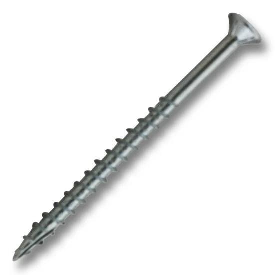 #8 Screw Flat Head #2 Square Coarse Thread Type 17 2-1/2" Length Zinc, Multiples of 100